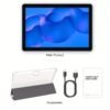 Android 13 2-in-1 Tablet with Keyboard, 4 Core Processor, 10.1 Inch, 7(3+4)GB RAM+64GB ROM, 1TB Expandable Storage, 6000mAh Battery, 5G WiFi 6, 2MP+8MP Dual Camera, 1280 * 800 FHD IPS Screen, Comes with Keyboard, Case, Stylus, And Pen.Stylus Without Electricity