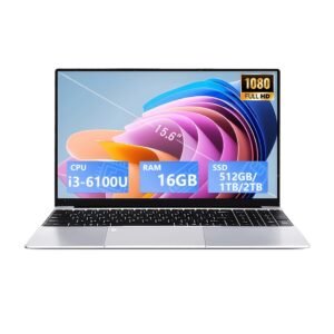 15.6 Inch Laptop I3-6100U 2.3Ghz 16GB RAM And 512GB/1TB/2TB ROM Optional 5000Mah Battery Capacity Office Entertainment Learning Online Class Video Conference Use