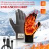 Intelligent Temperature-controlled Electric Heating Gloves, with Three-level Intelligent Temperature Adjustment, Double-sided Heating. It Features a Touch Screen Design and Is a Great Gift for Winter.