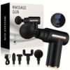 Portable Digital Fascia Gun With 4 Interchangeable Massage Heads, 6-Speed Deep Tissue Muscle Massager, USB Rechargeable, - Ideal Gift For Father'S Day And Valentine'S Day, Mini Massage Gun
