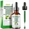 10-in-1 Soursop Graviola Liquid Drops 60ml (2fl.oz) - 1800mg Extra Strength Formula with Sea Moss, Moringa, Ashwagandha & Black Seed Oil - High Absorption Natural Herbal Extract