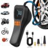 Portable Cordless Tire Inflator with Digital Gauge & LED Light, USB- Rechargeable Fast Air Compressor Suitable for Cars, Bikes, Motorcycles, Sports Equipment, USB- Air Pump for Car Tires, Tires, Emergency Inflation Device