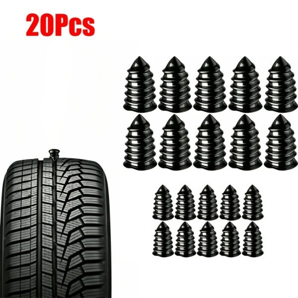 20/pcs Tire Repair Rubber Nail Kit, Suitable for Car/Motorcycle/Truck/Scooter, Quick Self-Service Screw Rubber Nail Vacuum Tire Puncture Repair Tool