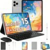 2026 New Design Tablet, 2-In-1 10.1-Inch HD Screen, Android 15 System, 8GB (4+4GB) RAM, 128GB Storage, Keyboard And Mouse Support (Included), Dual-Band Wifi, 8000Mah Battery, Lightweight And Portable, Tablet, Pad, Tablet, Pad