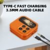 Mini Flip 2G Network Phone, New Xingyu Orange Color, Dual-SIM Dual-standby, Clear Calls, Back-side Flash Screen Reminder Function, 1000mAh Large Capacity, 72-hour Standby Time, Supports Multiple Languages/Bluetooth/music Playback/FM Radio Functions