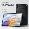 2 in 1 Android 15 Tablet Latest Tablets, 10.1 Inch Tablet 8GB RAM 128GB ROM, 2 in 1 Tablet with Keyboard, Case, Stylus, 8000Mah Long Battery Life, Tablet PC, 5G Wifi, 5MP 16MP Dual Camera, 1280 X 800 FHD IPS Screen, Tablet, Pad, Tablet, Pad