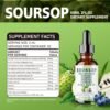 10-in-1 Soursop Graviola Liquid Drops 60ml (2fl.oz) - 1800mg Extra Strength Formula with Sea Moss, Moringa, Ashwagandha & Black Seed Oil - High Absorption Natural Herbal Extract
