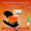 Intelligent Temperature-controlled Electric Heating Gloves, with Three-level Intelligent Temperature Adjustment, Double-sided Heating. It Features a Touch Screen Design and Is a Great Gift for Winter.