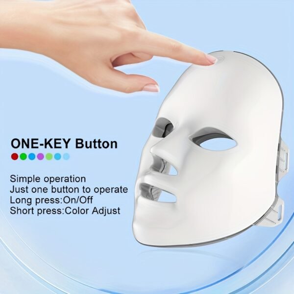 A 7-color Facial Mask Machine, Portable Facial Care Device, Home Beauty Care Tool, USB Charging, Suitable As A Gift for Girlfriend And Valentine's Day Gift