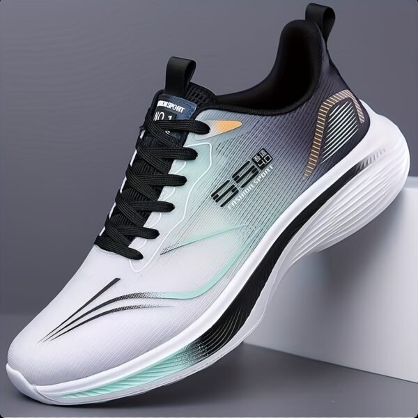 Summer Men'S Athletic Shoes Soft Sole Shock Absorption Mesh Breathable Running Shoes Fashion Versatile Trendy Shoes