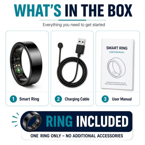product-fancy-4800a4fa-eae2-4dde-9647-7f5445a65de5 Smart Ring for Women & Men, Sleep and Fitness Tracker with Step, Distance and Calorie Monitoring, Exercise Records, Remote Camera Control, IP68 Waterproof Activity Ring, Compatible with iOS & Android