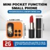 Mini Flip 2G Network Phone, New Xingyu Orange Color, Dual-SIM Dual-standby, Clear Calls, Back-side Flash Screen Reminder Function, 1000mAh Large Capacity, 72-hour Standby Time, Supports Multiple Languages/Bluetooth/music Playback/FM Radio Functions