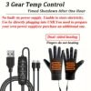 Winter Warm Gloves, Electric Heating Gloves, Intelligent Three-level Temperature Control, Double-sided Heating, Automatic Power-off at High Temperature, Comfortable Liner,Requires a USB Power Source to Be Used,An Excellent Winter Gift.