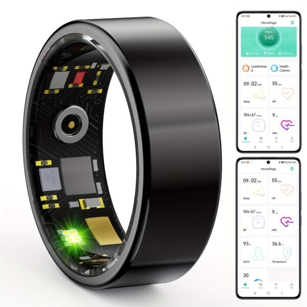 product-fancy-4f270fa6-2106-440e-8b23-a40a407e4c63 Smart Ring for Women & Men, Sleep and Fitness Tracker with Step, Distance and Calorie Monitoring, Exercise Records, Remote Camera Control, IP68 Waterproof Activity Ring, Compatible with iOS & Android