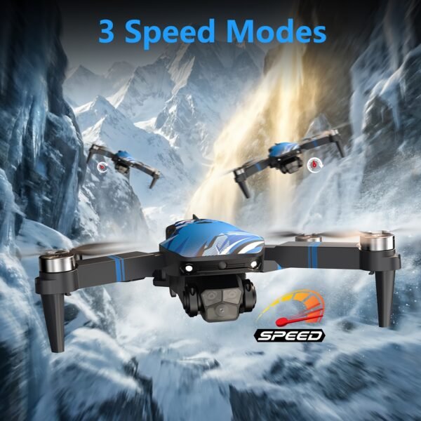 product-fancy-505ccdd7-57d7-4dc9-8518-7990f98b3803-1 Beginner Adult 2-Camera Drone, 2.8-Inch LCD Screen, Professional Brushless Motor 270° Obstacle Avoidance, Altitude Hold 3D Flips 3 Speeds Headless Mode One-Key Takeoff/Landing, Foldable RC Quadcopter Supports 32G SD Card