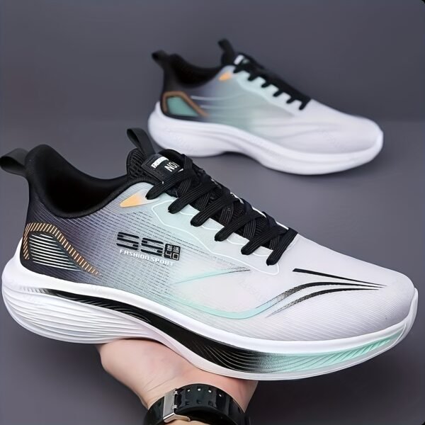 Summer Men'S Athletic Shoes Soft Sole Shock Absorption Mesh Breathable Running Shoes Fashion Versatile Trendy Shoes