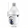 1/2pcs Smart WiFi Bulb /Outdoor, 1440P HD 360° Panoramic Surveillance, Motion Detection Alarm with Two-Way Talk, Night Vision, - Plug & Play Bulb for Home/Hospital/Store Monitoring (App-Control