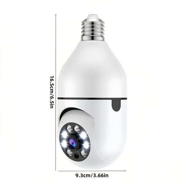 1/2pcs Smart WiFi Bulb /Outdoor, 1440P HD 360° Panoramic Surveillance, Motion Detection Alarm with Two-Way Talk, Night Vision, - Plug & Play Bulb for Home/Hospital/Store Monitoring (App-Control