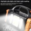 Solar & USB Rechargeable LED Lantern Flashlight, 1800Mah Nickel Battery, Tactical COB Work Light, 4 Modes, Emergency Power Bank Function, Portable for Camping IPX4 Waterproof(1/2pcs Optional)