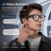 Budget Wearable AI Eyeglasses with Camera Flashlight, Instant Multi-Language Translation, Touch Control, Voice Assistant for Call, Music And Video Record