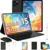 2026 New Design Tablet, 2-In-1 10.1-Inch HD Screen, Android 15 System, 8GB (4+4GB) RAM, 128GB Storage, Keyboard And Mouse Support (Included), Dual-Band Wifi, 8000Mah Battery, Lightweight And Portable, Tablet, Pad, Tablet, Pad