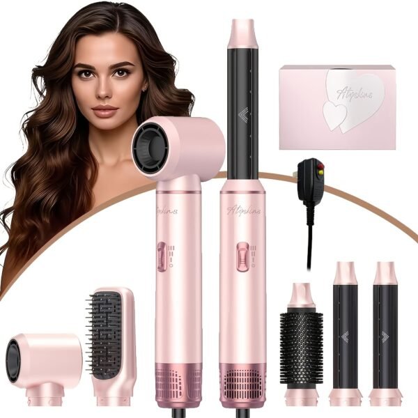 Air Styler Set Hair Styler 5in 1 Hair Dryer Brush with Curl, Straighten, Volumise, Smooth And Hair Dryer Brushes for Styling, Hot Hair Styler for All Hair