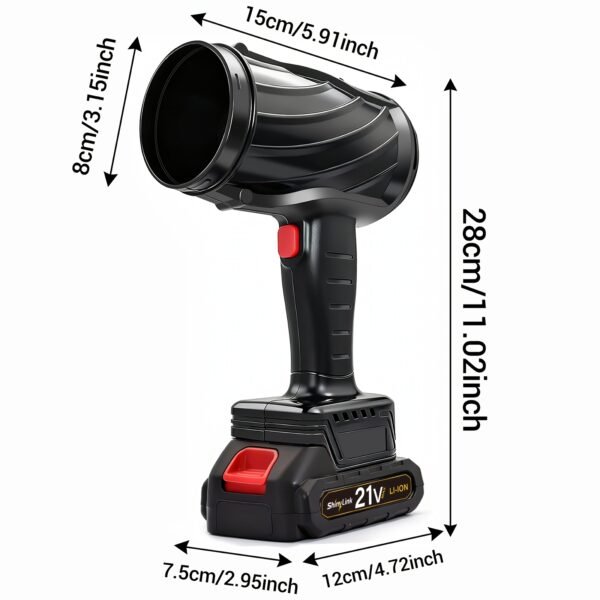 High Power Cordless Leaf Blower with 1pc/2pcs 2.0ah Batteries, Lightweight Design for Lawn Care, Yard, Snow, Pet Hair, Powerful 20000 RPM Cordless Leaf Blower