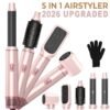 Air Styler Set Hair Styler 5in 1 Hair Dryer Brush with Curl, Straighten, Volumise, Smooth And Hair Dryer Brushes for Styling, Hot Hair Styler for All Hair