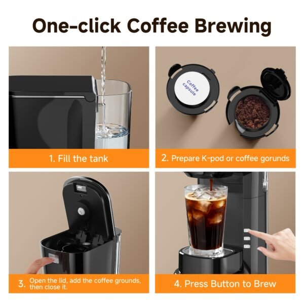 The Coffee Machine Is Fast And Convenient, Allowing You to Start Your Specialty Coffee Routine with Just One Button. Achieve Coffee Freedom At Home with Its Compact Design, Making It A Perfect Companion for Your Home Coffee Experience, Clearance Deal