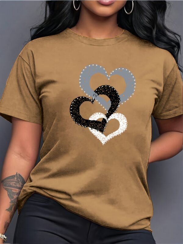 Women's Letter Graphic Print Sporty Fashion Casual Round Neck Short Sleeve T-shirt