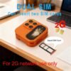 Mini Flip 2G Network Phone, New Xingyu Orange Color, Dual-SIM Dual-standby, Clear Calls, Back-side Flash Screen Reminder Function, 1000mAh Large Capacity, 72-hour Standby Time, Supports Multiple Languages/Bluetooth/music Playback/FM Radio Functions
