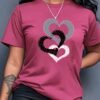 Women's Letter Graphic Print Sporty Fashion Casual Round Neck Short Sleeve T-shirt