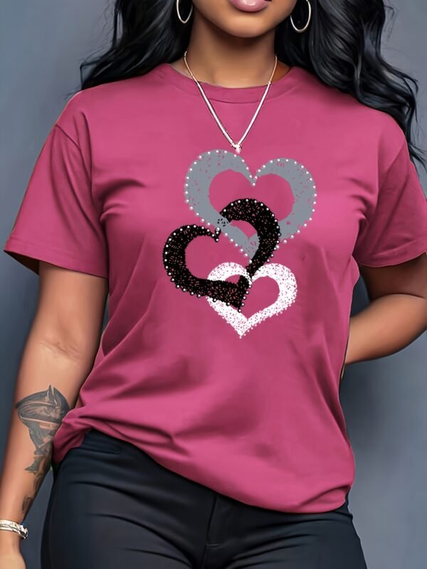 Women's Letter Graphic Print Sporty Fashion Casual Round Neck Short Sleeve T-shirt