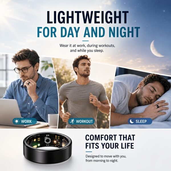 product-fancy-6e61875b-8724-49dd-b3ee-1e7dc9fcf720 Smart Ring for Women & Men, Sleep and Fitness Tracker with Step, Distance and Calorie Monitoring, Exercise Records, Remote Camera Control, IP68 Waterproof Activity Ring, Compatible with iOS & Android