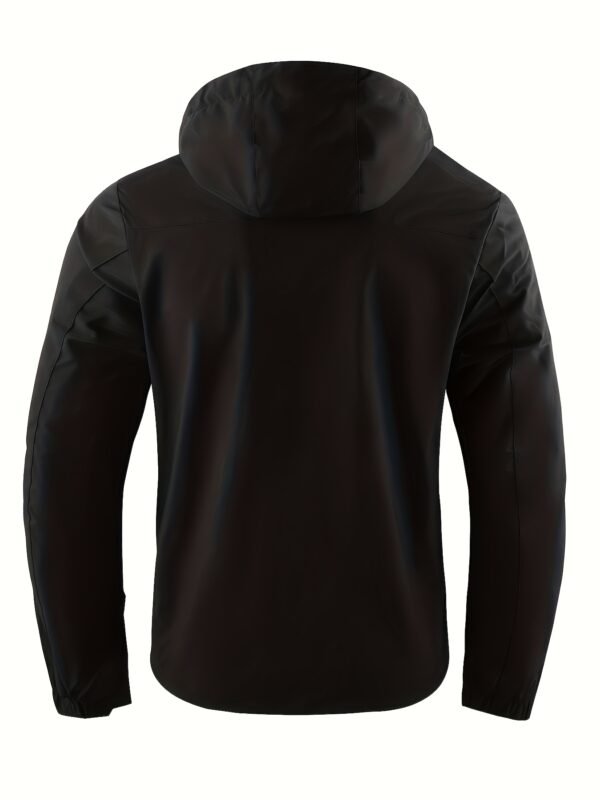 product-fancy-6e63e588-ef9e-443b-8232-a313be252de6-1 New Men's Multi-Pocket Cargo Jacket, Men's Outdoor Windbreaker, Sporty Style, College Style, Vintage Style Outdoor Jacket, Elegant Spring and Autumn Front Placket Snap Button Design, High Quality Zipper, Luminous Strip Decoration, Checkered Print