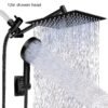 product-fancy-6fb2e1a8-9de7-46c3-8962-eaea75007b34 Shower Head, High Pressure Rainfall/Handheld Shower Combo with 13inch Extension Arm, Various Settings, Anti-leak Shower Head with Holder, Height/Angle Adjustable, Chrome, Matte Black