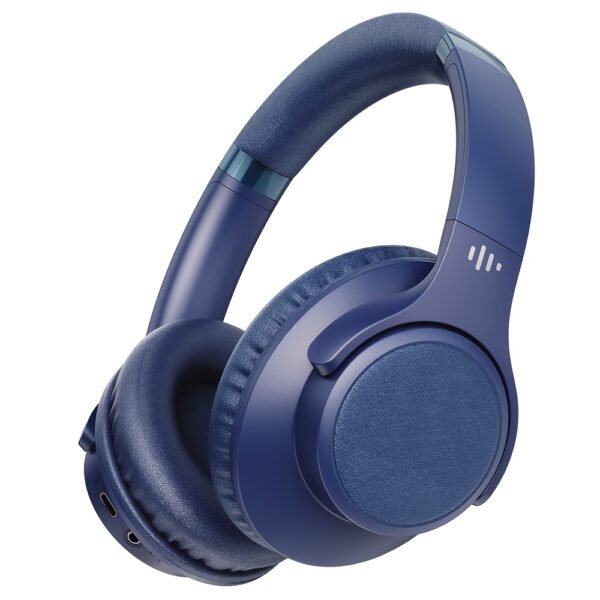 KVIDIO Bluetooth 6.0 Wireless Headphones, 65 Hours Playtime, Sealed Type, Microphone Included, Soft Earmuffs &Light Weight for Prolonged Waring for PC/Travel/School/iPad