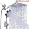 product-fancy-7240f54e-4fcc-40f8-b2b4-bbe7889b9f1f-1 Shower Head, High Pressure Rainfall/Handheld Shower Combo with 13inch Extension Arm, Various Settings, Anti-leak Shower Head with Holder, Height/Angle Adjustable, Chrome, Matte Black