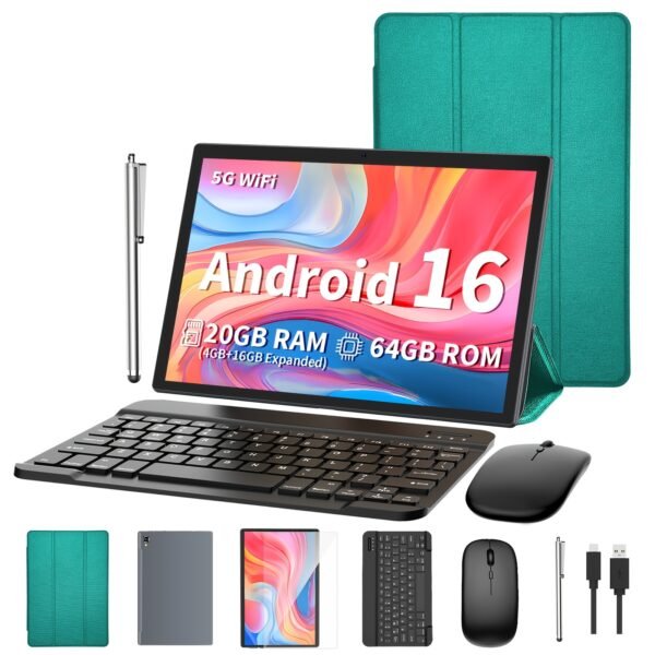 product-fancy-7329979c-d3d1-41b9-98dc-bd699e1c6c43-1 Android 16, Tablet Computer 20GB (4GB+16GB) RAM + 64GB ROM, 10.1 Inches, Android Tablet 2-in-1 Tablet Computer (Optional Accessories: Keyboard, Mouse, Case, Stylus), Dual Cameras, WiFi, Wireless, Suitable for Work Use, Can Be Used as a Gift.