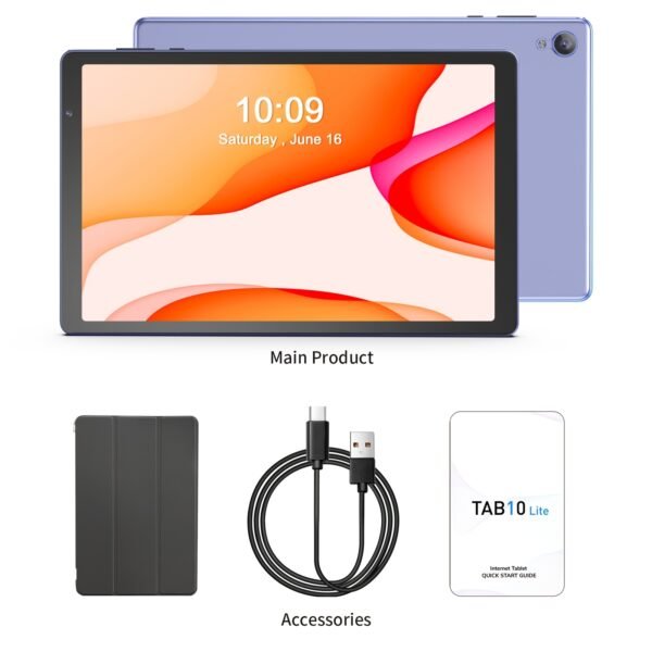 PRITOM 10.1-inch Android 14 Tablet, 4GB + 2GB+2GB Expandable RAM, 32GB ROM, 6000mAh, Quad-Core Processor, 10-inch Tablet, Android Tablet with HD IPS Screen, Camera, Wi-Fi, Tablet