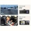 1080P Triple Camera Dash Cam, Car Camera with IR Night Vision, 170° Wide Angle Car DVR Camera, 16GB/32GB TF Card Optional, Loop Recording, G-Sensor | 2-Inch IPS Screen Dual Lens Car Dashboard Video Cam, 24H Parking Mode, Christmas Gift