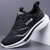 Summer Men'S Athletic Shoes Soft Sole Shock Absorption Mesh Breathable Running Shoes Fashion Versatile Trendy Shoes