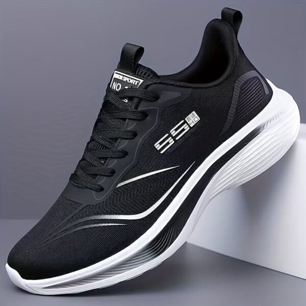 Summer Men'S Athletic Shoes Soft Sole Shock Absorption Mesh Breathable Running Shoes Fashion Versatile Trendy Shoes