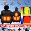 Men'S 5-Zone Heated Hooded Sweatshirt & Suit, Heated Coat, Heated Hoodie, Heated Vest Men, Mens Hoodies, Winter Coats For Men, Winter Gear, Heated Clothes, Heated Sweatshirt, Heating Coat, Winter Camping, Heating Vest, Heated Suit, Heating Clothes