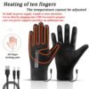 Winter Warm Gloves, Electric Heating Gloves, Intelligent Three-level Temperature Control, Double-sided Heating, Automatic Power-off at High Temperature, Comfortable Liner,Requires a USB Power Source to Be Used,An Excellent Winter Gift.