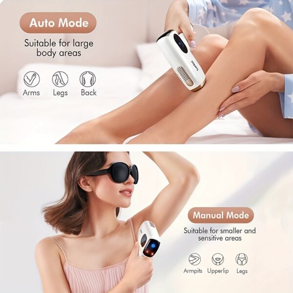 Sarlisi IPL Hair Removal For Women And Men, IPL Device Hair Removal For Nearly Painless & Long-Lasting Results, 9 Modes & Auto Flashing For Fast Full Body Hair Removal From Home