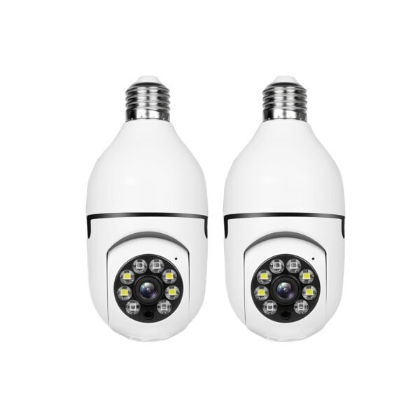 1/2pcs Smart WiFi Bulb /Outdoor, 1440P HD 360° Panoramic Surveillance, Motion Detection Alarm with Two-Way Talk, Night Vision, - Plug & Play Bulb for Home/Hospital/Store Monitoring (App-Control