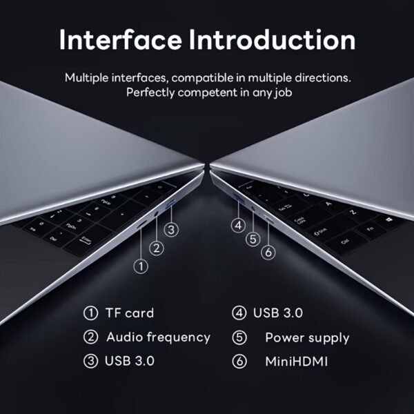 15.6 Inch Laptop I3-6100U 2.3Ghz 16GB RAM And 512GB/1TB/2TB ROM Optional 5000Mah Battery Capacity Office Entertainment Learning Online Class Video Conference Use