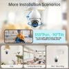 1/2pcs Smart WiFi Bulb /Outdoor, 1440P HD 360° Panoramic Surveillance, Motion Detection Alarm with Two-Way Talk, Night Vision, - Plug & Play Bulb for Home/Hospital/Store Monitoring (App-Control