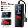 12000APortable Wireless Car Air Compressor Inflator Hand Pump with LED Lighting, Suitable for Cars/motorcycles/bicycles